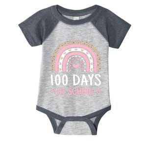 Cute 100 Days Of School Rainbow 100th Day Of School Infant Baby Jersey Bodysuit