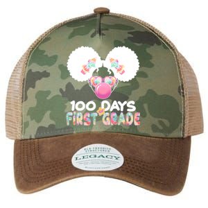 Cute 100 Days Of First Grade Tie Dye Afro Puff Girl Legacy Tie Dye Trucker Hat