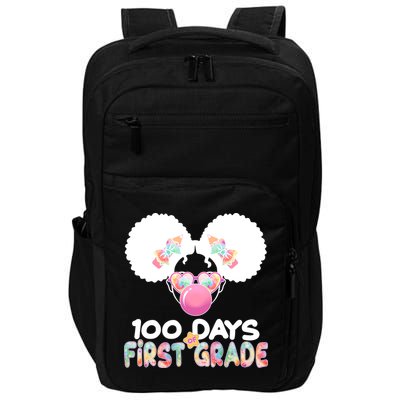Cute 100 Days Of First Grade Tie Dye Afro Puff Girl Impact Tech Backpack