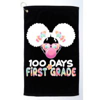 Cute 100 Days Of First Grade Tie Dye Afro Puff Girl Golf Towel