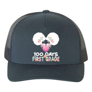 Cute 100 Days Of First Grade Tie Dye Afro Puff Girl Yupoong Adult 5-Panel Trucker Hat