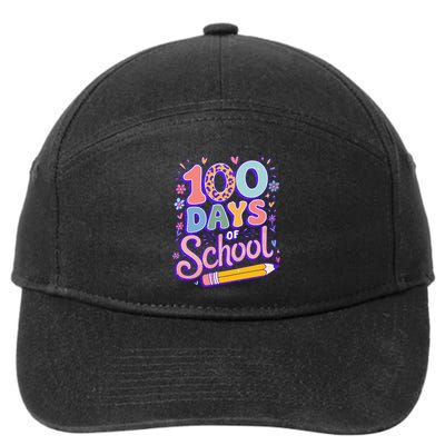 Cute 100 Days Of School 7-Panel Snapback Hat