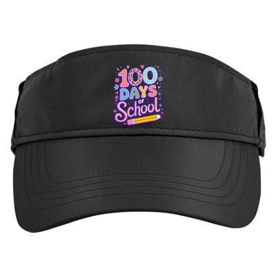 Cute 100 Days Of School Adult Drive Performance Visor