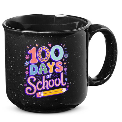 Cute 100 Days Of School 15oz Campfire Ceramic Mug