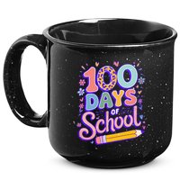 Cute 100 Days Of School 15oz Campfire Ceramic Mug