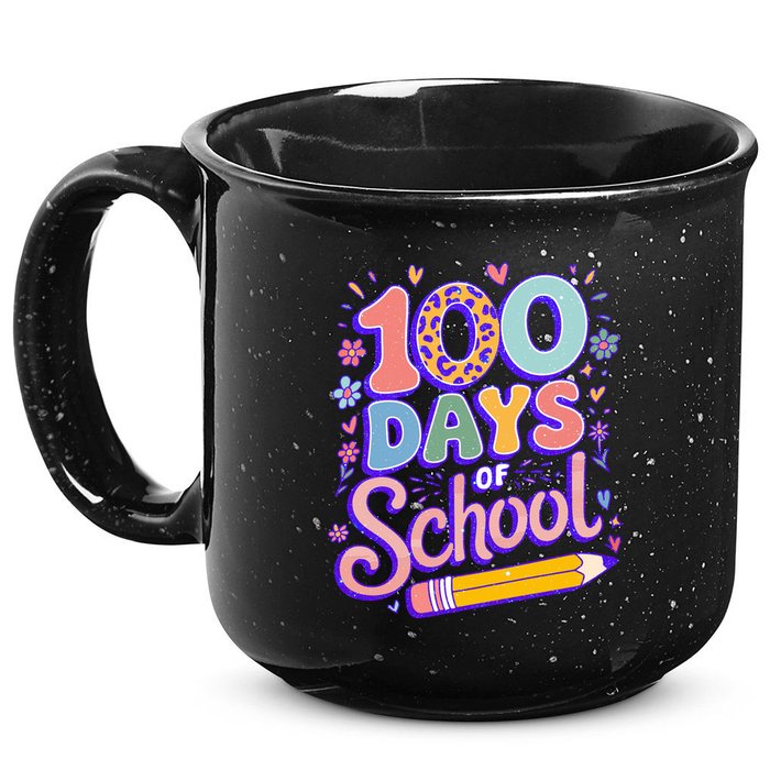 Cute 100 Days Of School 15oz Campfire Ceramic Mug