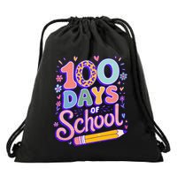 Cute 100 Days Of School Drawstring Bag