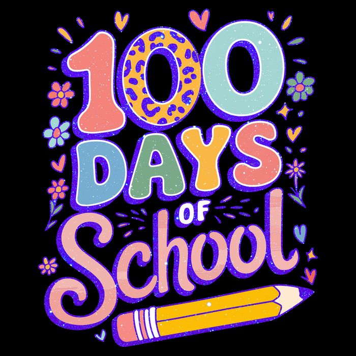 Cute 100 Days Of School Drawstring Bag