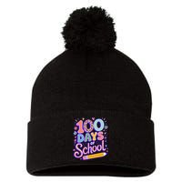 Cute 100 Days Of School Pom Pom 12in Knit Beanie