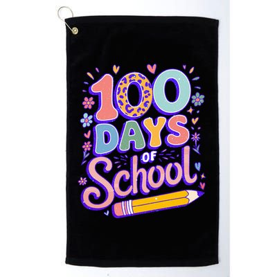 Cute 100 Days Of School Golf Towel