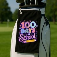 Cute 100 Days Of School Golf Towel