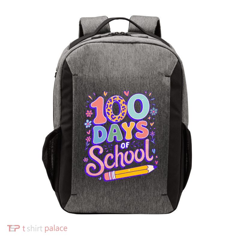 Cute 100 Days Of School Vector Backpack