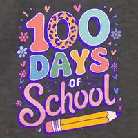 Cute 100 Days Of School Vector Backpack