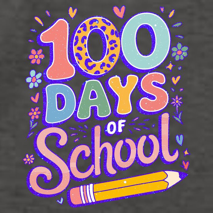 Cute 100 Days Of School Vector Backpack