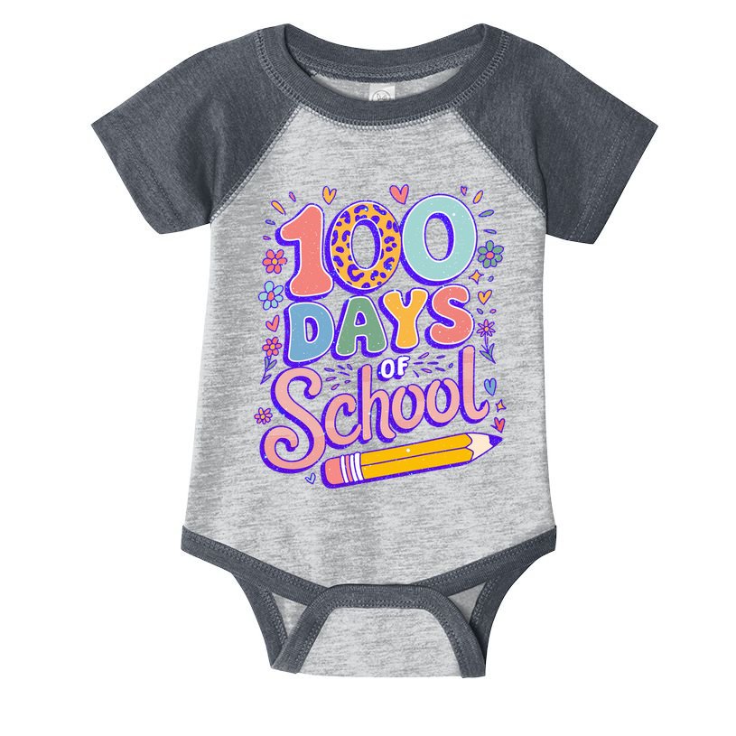 Cute 100 Days Of School Infant Baby Jersey Bodysuit