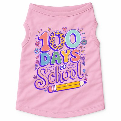 Cute 100 Days Of School Doggie Tank