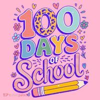 Cute 100 Days Of School Button