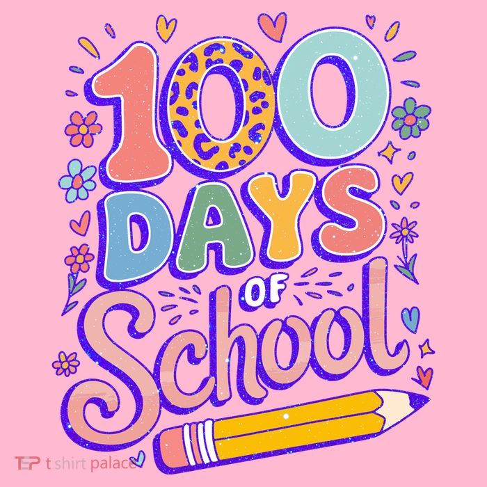 Cute 100 Days Of School Button