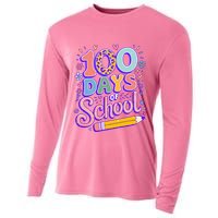 Cute 100 Days Of School Cooling Performance Long Sleeve Crew