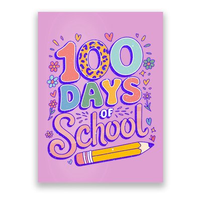 Cute 100 Days Of School Poster