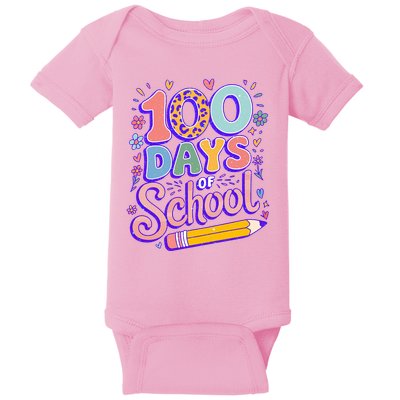 Cute 100 Days Of School Baby Bodysuit