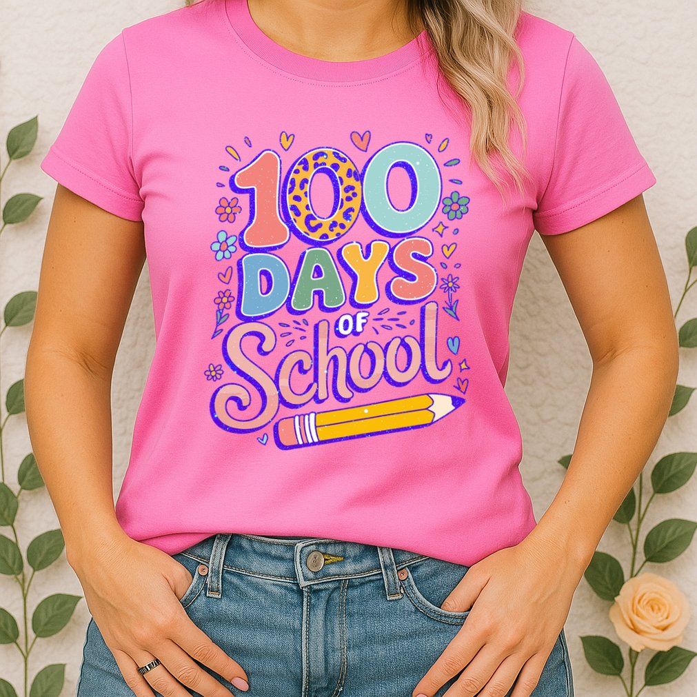 Cute 100 Days Of School Womens T-Shirt