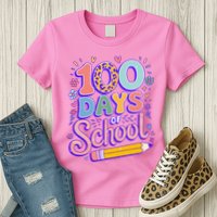 Cute 100 Days Of School Womens T-Shirt