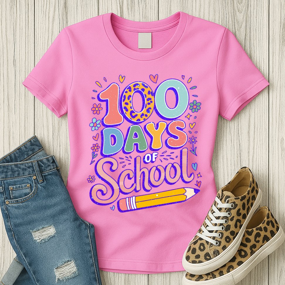 Cute 100 Days Of School Womens T-Shirt
