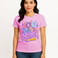 Cute 100 Days Of School Womens T-Shirt