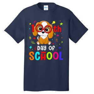 Cute 100th Day Of School Dog 100 Days Student Teacher Tall T-Shirt