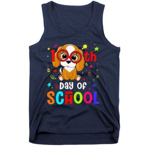 Cute 100th Day Of School Dog 100 Days Student Teacher Tank Top