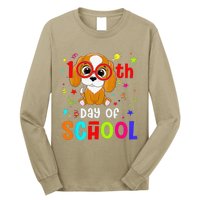 Cute 100th Day Of School Dog 100 Days Student Teacher Long Sleeve Shirt