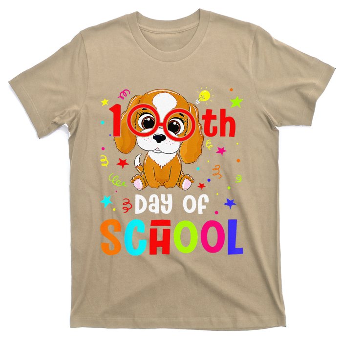 Cute 100th Day Of School Dog 100 Days Student Teacher T-Shirt