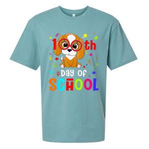 Cute 100th Day Of School Dog 100 Days Student Teacher Sueded Cloud Jersey T-Shirt