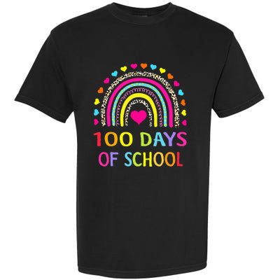 Cute 100 Days Of School Rainbow 100th Day Of School Garment-Dyed Heavyweight T-Shirt