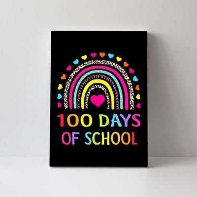 Cute 100 Days Of School Rainbow 100th Day Of School Canvas