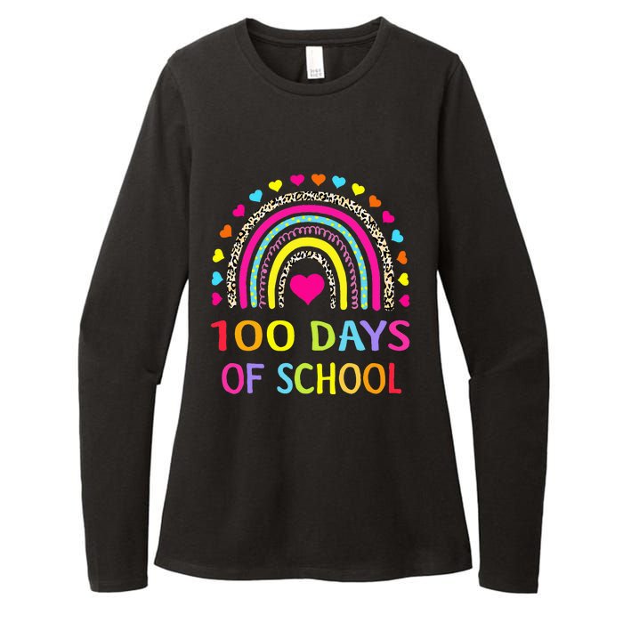 Cute 100 Days Of School Rainbow 100th Day Of School Womens CVC Long Sleeve Shirt