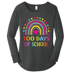 Cute 100 Days Of School Rainbow 100th Day Of School Women's Perfect Tri Tunic Long Sleeve Shirt