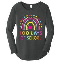 Cute 100 Days Of School Rainbow 100th Day Of School Women's Perfect Tri Tunic Long Sleeve Shirt