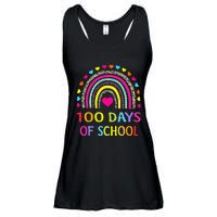 Cute 100 Days Of School Rainbow 100th Day Of School Ladies Essential Flowy Tank