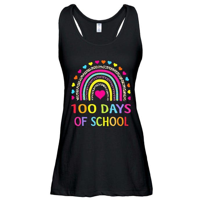 Cute 100 Days Of School Rainbow 100th Day Of School Ladies Essential Flowy Tank