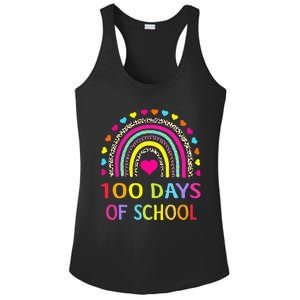 Cute 100 Days Of School Rainbow 100th Day Of School Ladies PosiCharge Competitor Racerback Tank