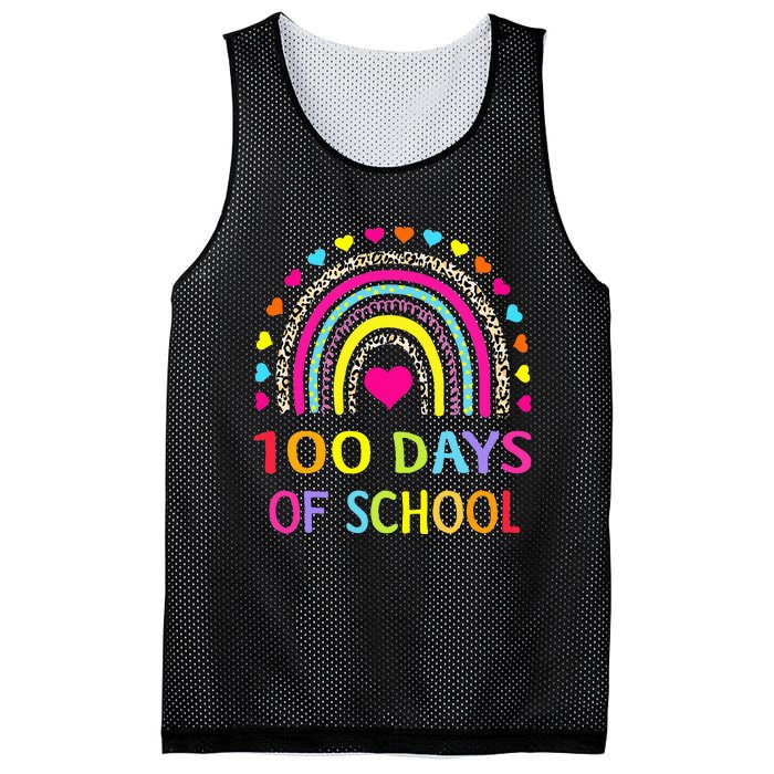 Cute 100 Days Of School Rainbow 100th Day Of School Mesh Reversible Basketball Jersey Tank