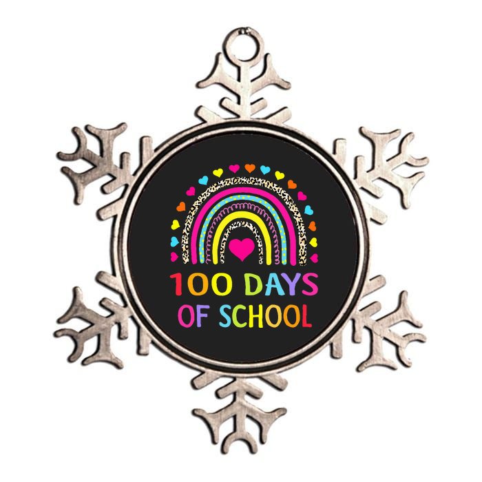 Cute 100 Days Of School Rainbow 100th Day Of School Metallic Star Ornament