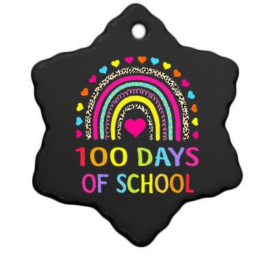 Cute 100 Days Of School Rainbow 100th Day Of School Ceramic Star Ornament