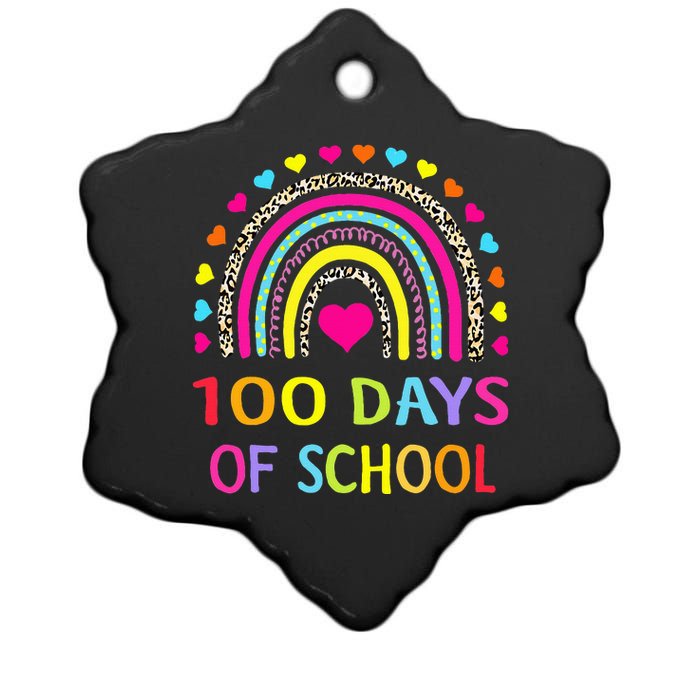 Cute 100 Days Of School Rainbow 100th Day Of School Ceramic Star Ornament