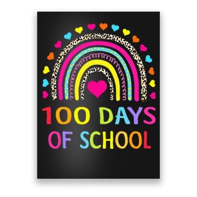 Cute 100 Days Of School Rainbow 100th Day Of School Poster