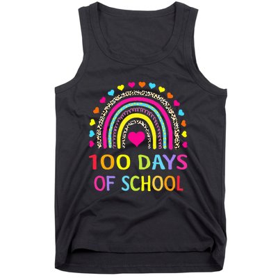 Cute 100 Days Of School Rainbow 100th Day Of School Tank Top