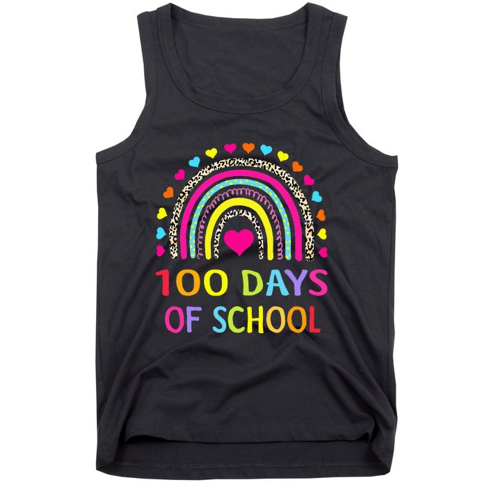 Cute 100 Days Of School Rainbow 100th Day Of School Tank Top