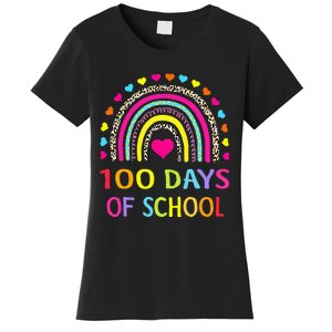 Cute 100 Days Of School Rainbow 100th Day Of School Women's T-Shirt